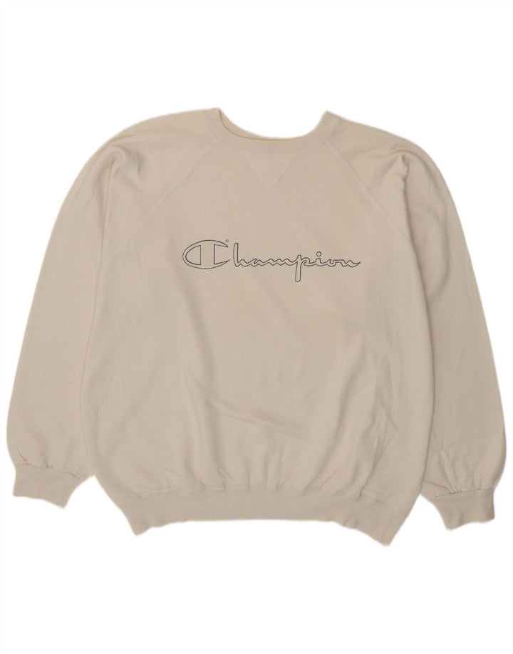 Męska bluza z grafiką Champion XL, biała, bawełniana