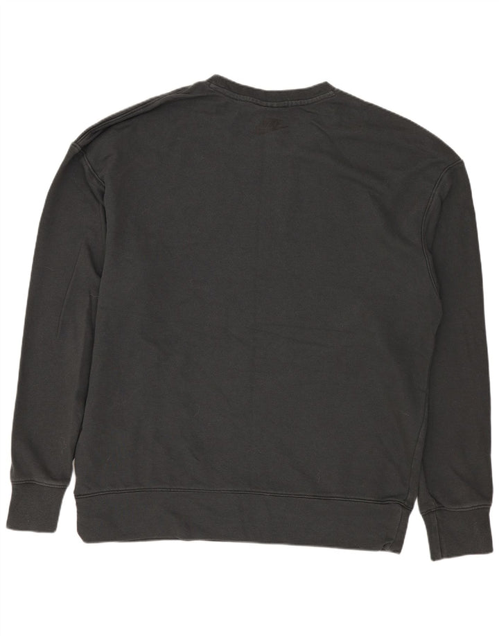 Męski sweter z grafiką NIKE, średnioszary, bawełniany