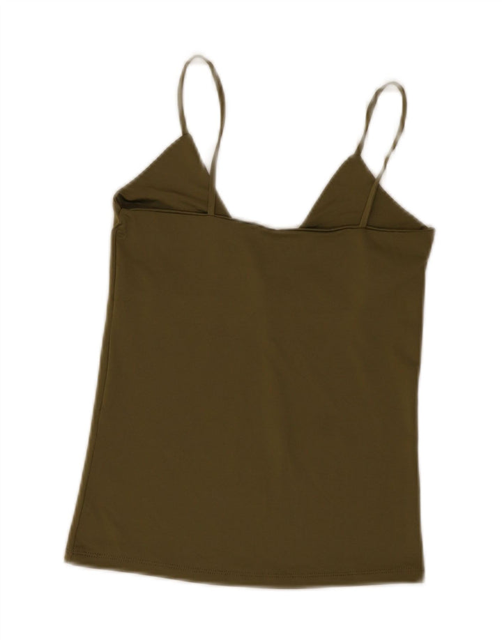 ZARA Womens Cami Top UK 8 Small Khaki Vintage Zara and Second-Hand Zara from Messina Hembry 