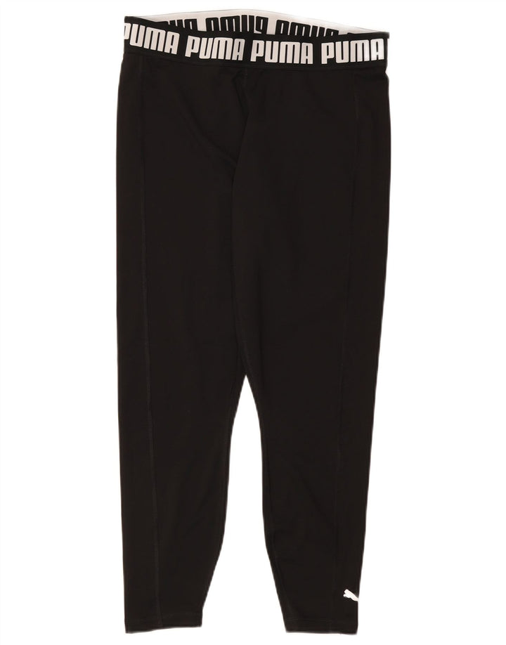 Damskie legginsy Puma Graphic Crop UK 14, duże czarne