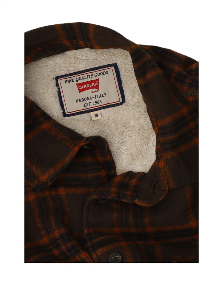 Męska koszula flanelowa Carrera Lumberjack w średnią brązową kratkę