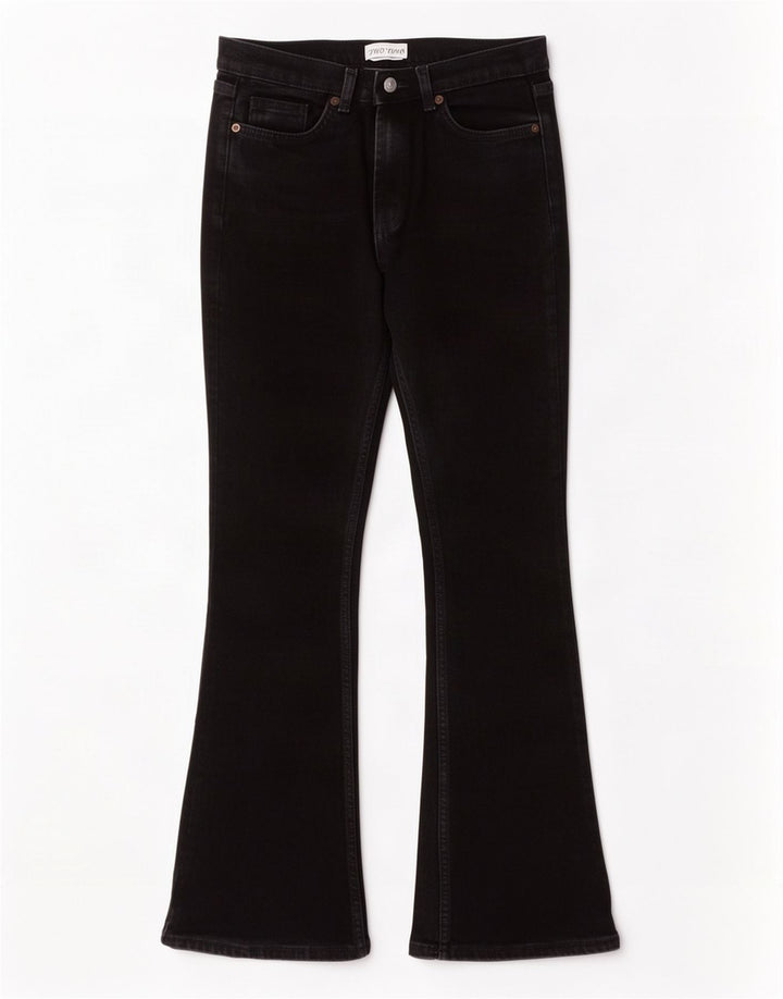 Damskie jeansy rozkloszowane Zara EU 34 2XS W24 L32 Czarne