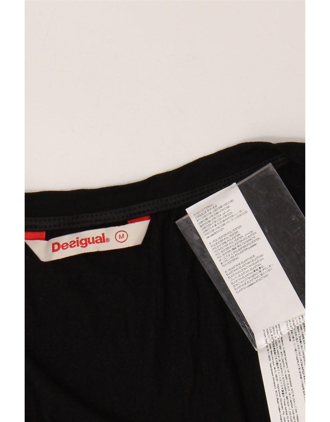 Damska bluzka bez rękawów z grafiką DESIGUAL Top UK 12, średnia czarna w kwiaty