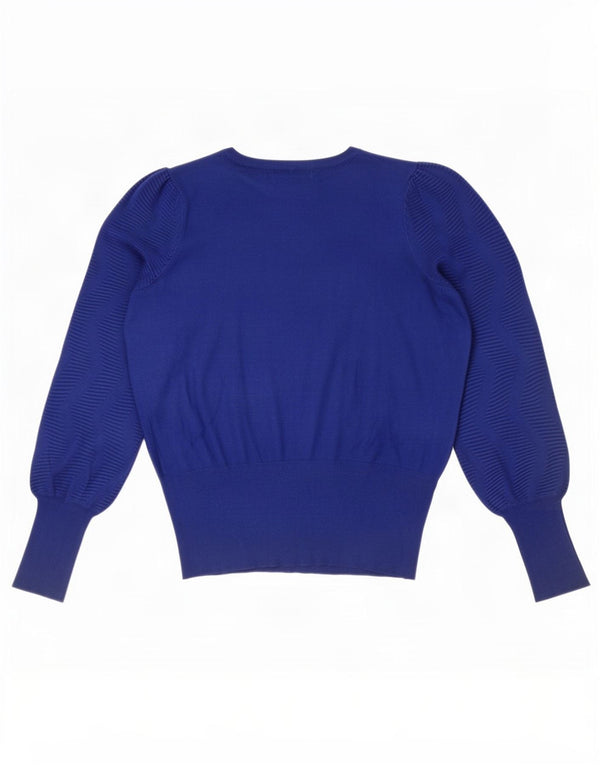 Marks & Spencer Damski sweter z dekoltem w łódkę, UK 12, średni niebieski