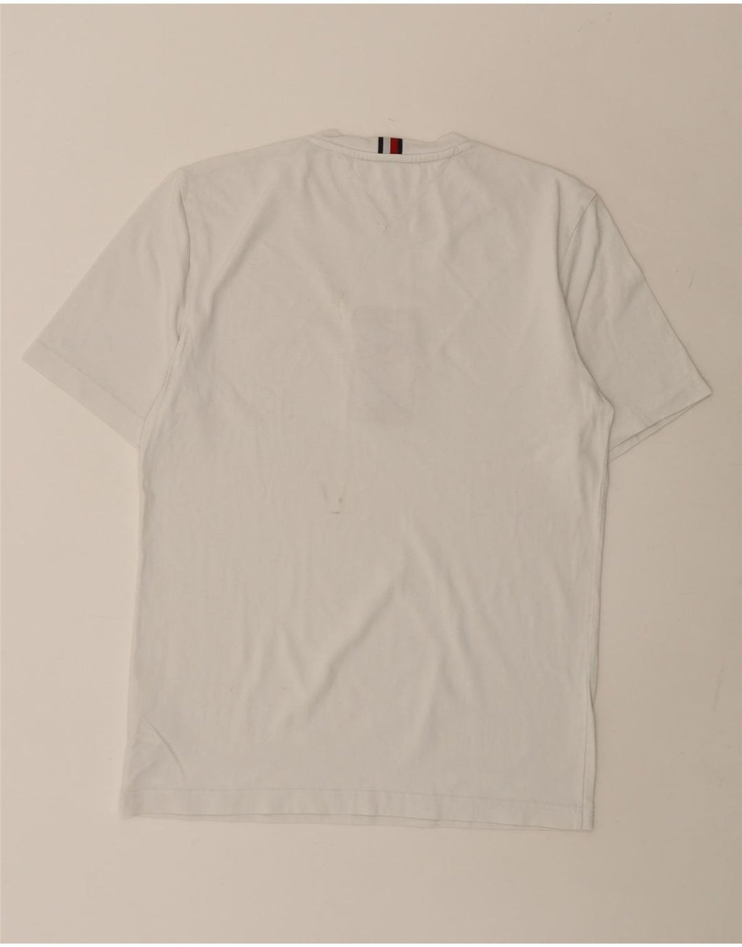 Męska koszulka z grafiką TOMMY HILFIGER, średnia, biała bawełna