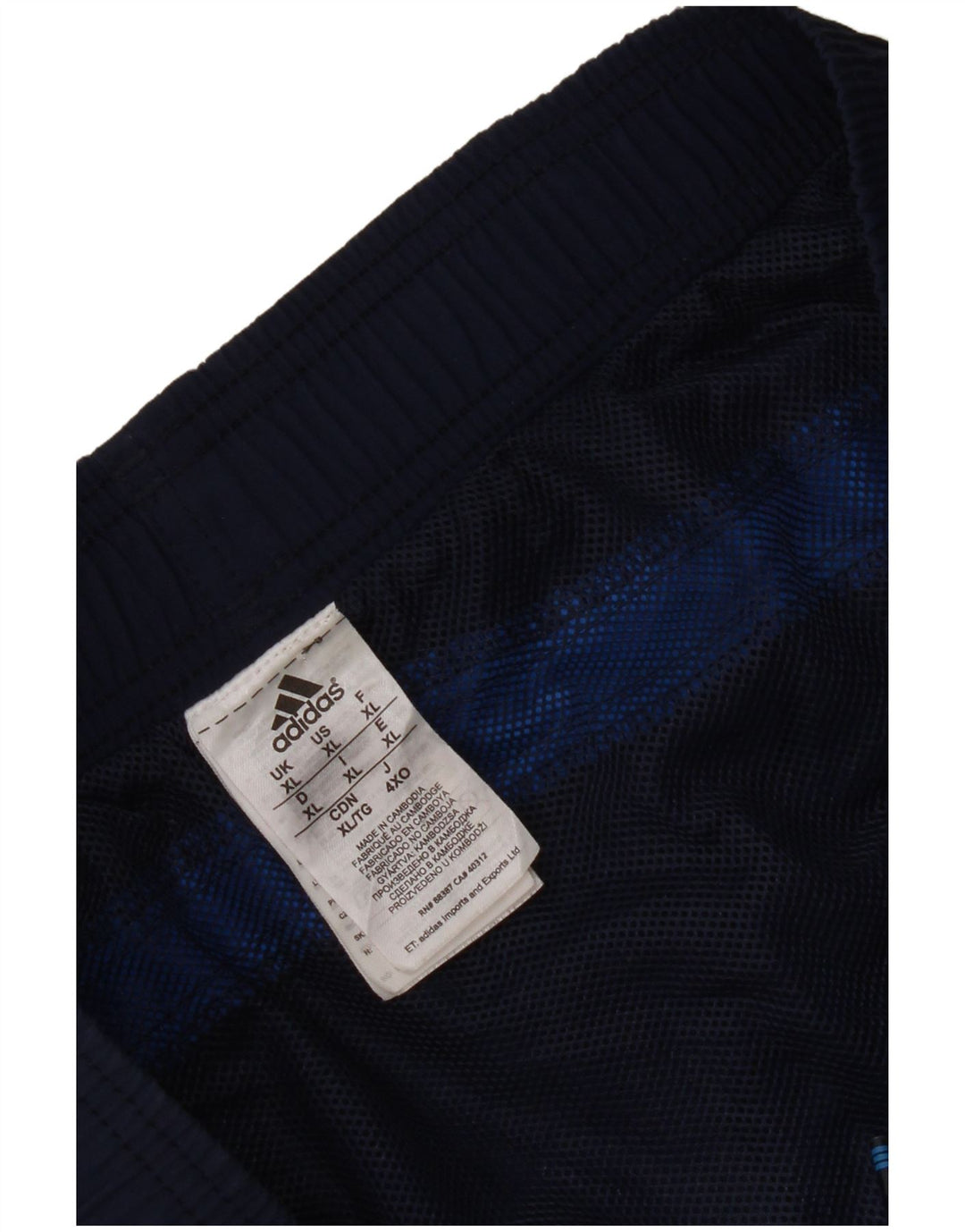Męskie spodenki kąpielowe Adidas XL, granatowe, nylonowe