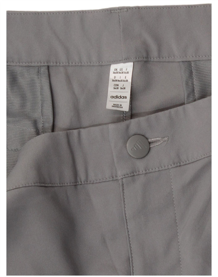 Męskie spodnie Chino Adidas W36 L30 Szary poliester