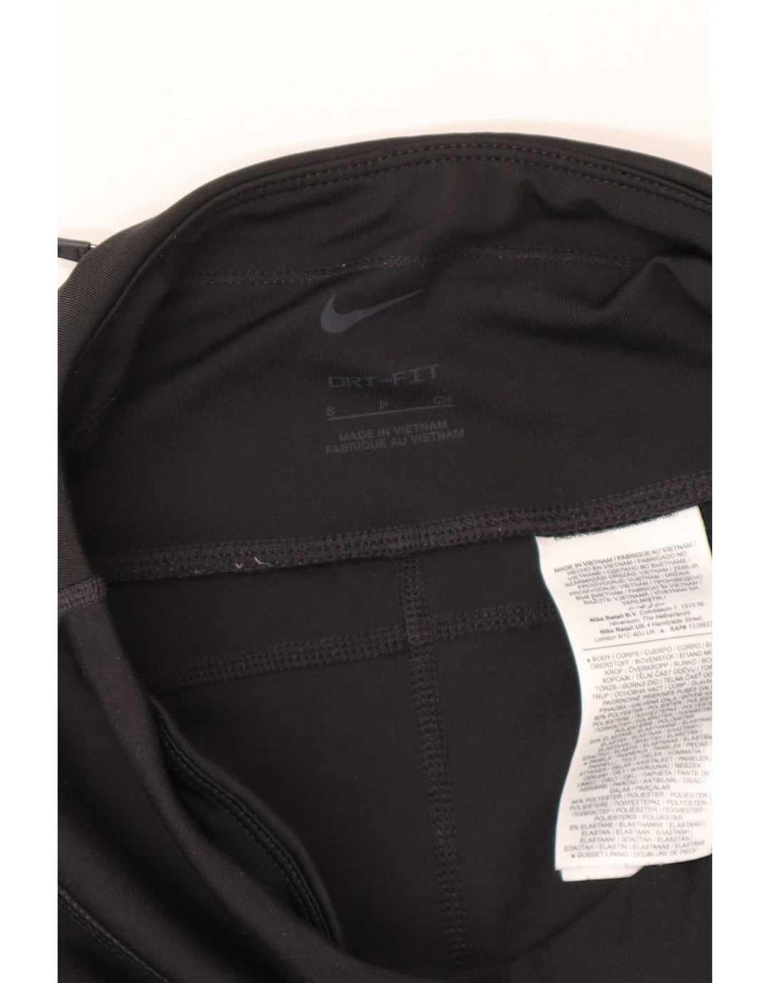 Damskie legginsy Nike Dri Fit UK 8, mały, czarny, poliestrowy blok kolorów