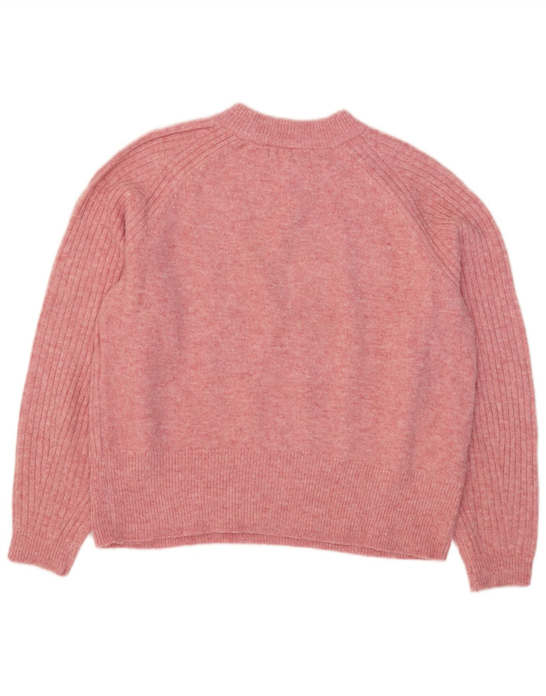 Marks & Spencer Damski sweter z okrągłym dekoltem, UK 14, średni różowy akryl