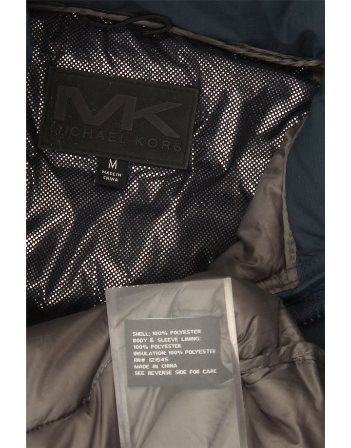 Męska ocieplana kurtka z kapturem Michael Kors UK 38, średni granatowy poliester