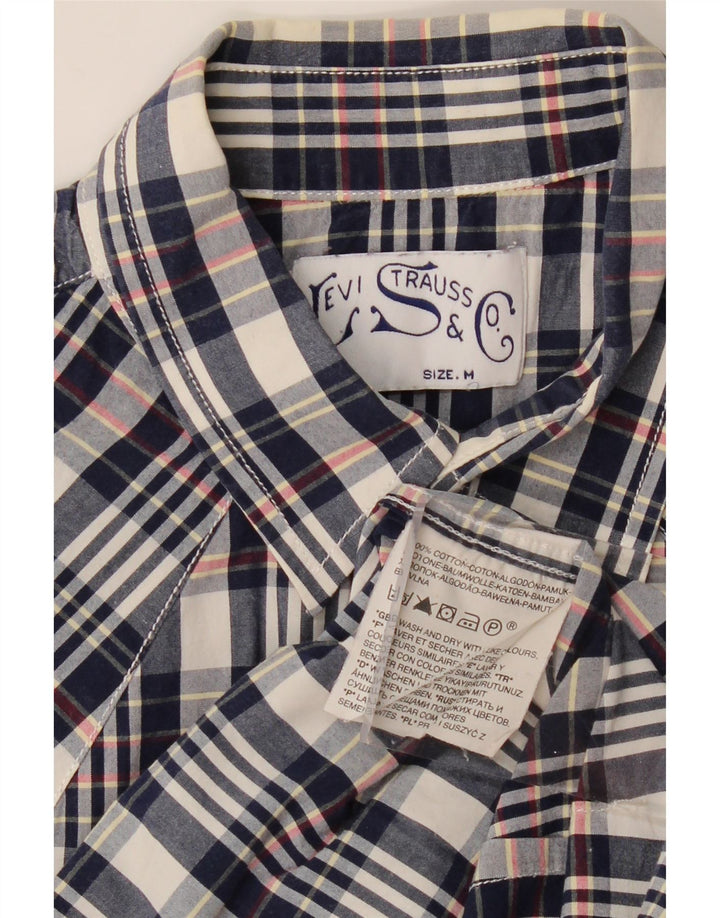 Koszula męska LEVI'S, bawełniana, w średnią granatową kratkę