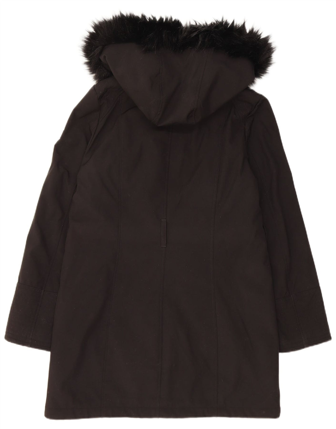 Damska kurtka parka z kapturem Dkny UK 10, mała czarna, poliester
