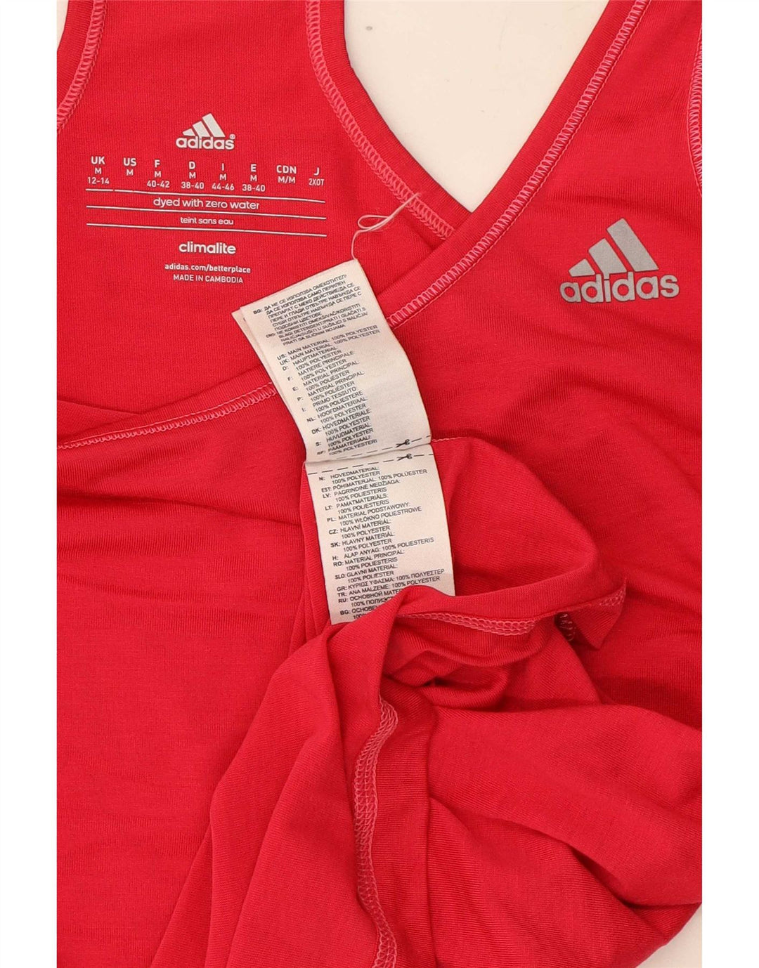 Damska kamizelka Adidas Climalite Top UK 12/14 Średni różowy poliester
