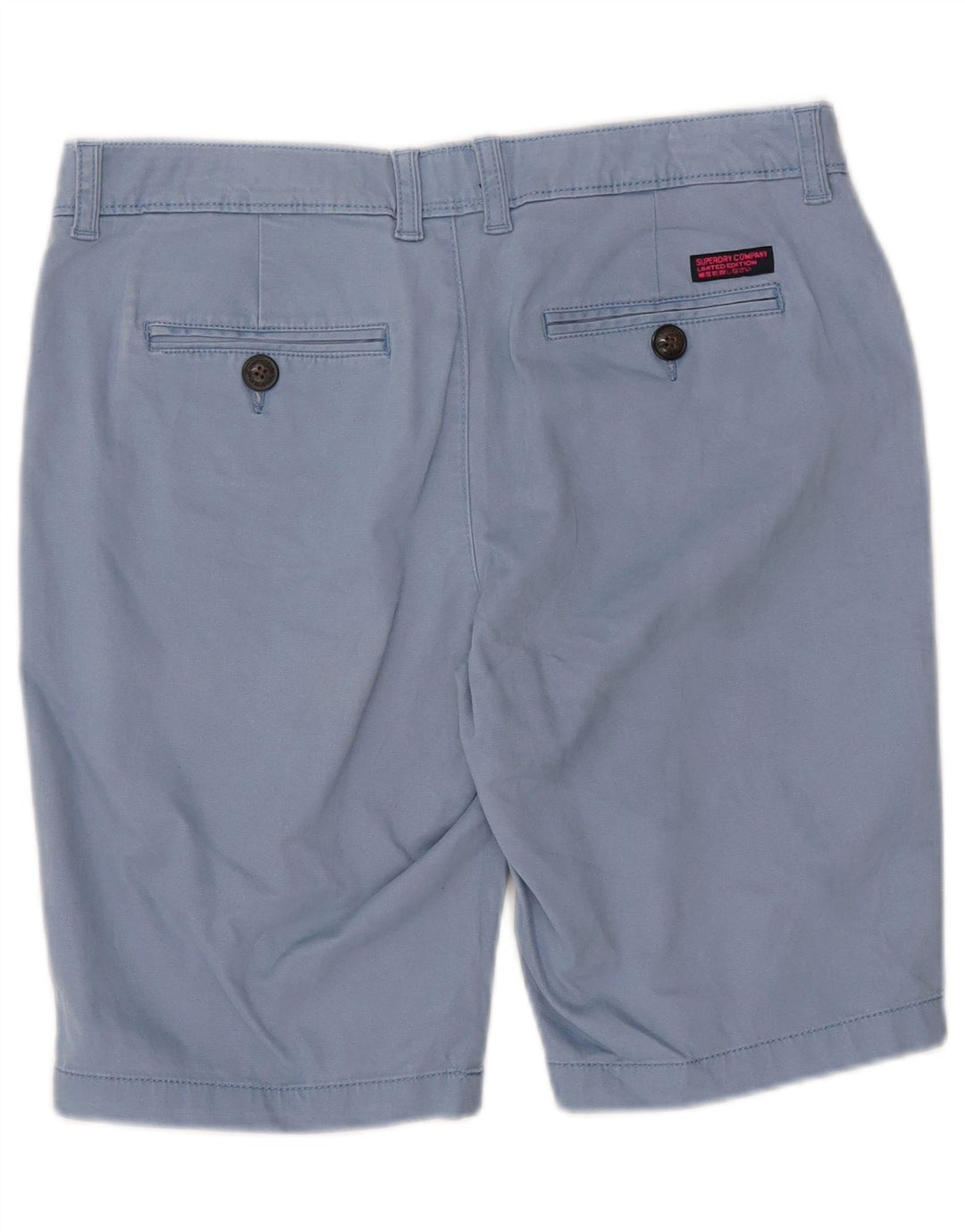 Damskie spodenki Chino SUPERDRY W34, duże, niebieskie, bawełniane