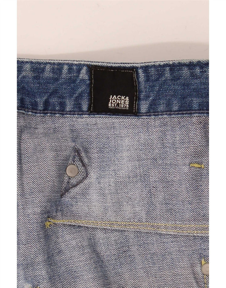 Męskie jeansy Jack & Jones Cargo w trudnej sytuacji, przycięte W30 L25, niebieskie