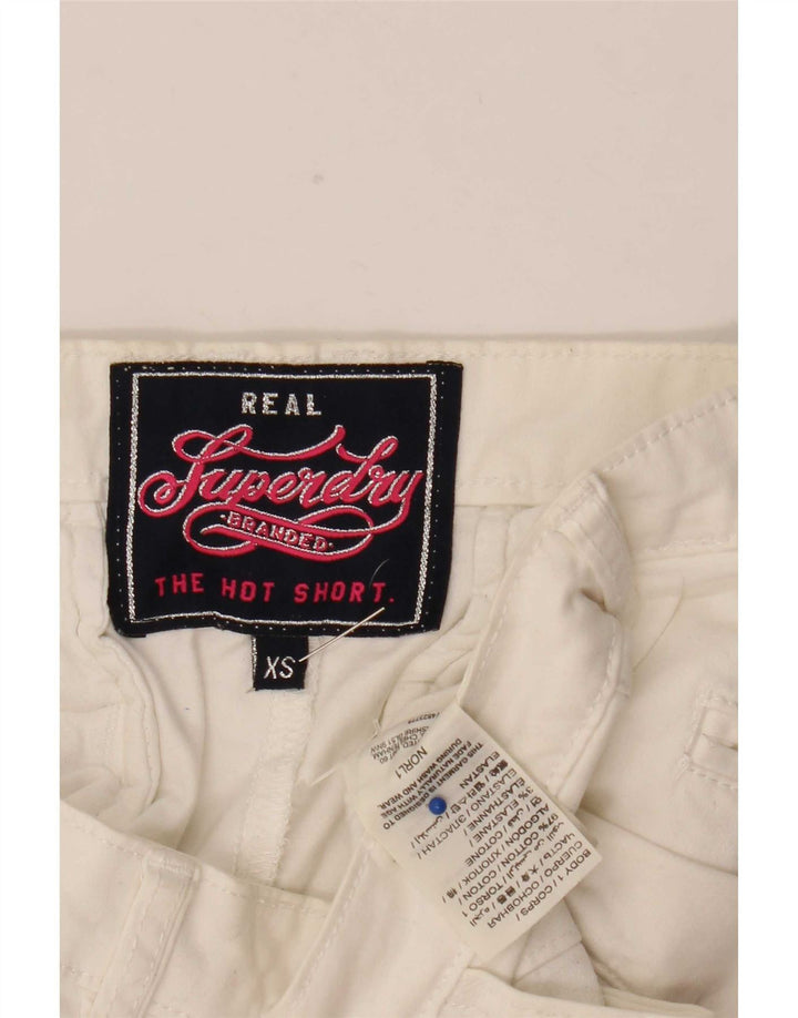 Damskie spodnie Superdry XS W27, biała bawełna