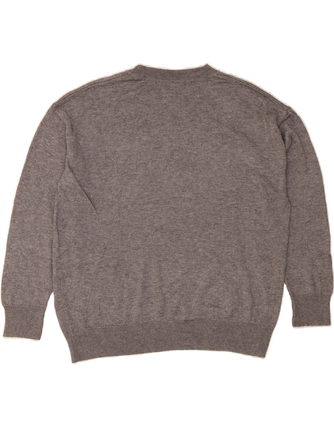 MASSIMO DUTTI Mens Oversized Crew Neck Jumper Sweater XS Grey Polyamide Vintage Massimo Dutti and Second-Hand Massimo Dutti from Messina Hembry 