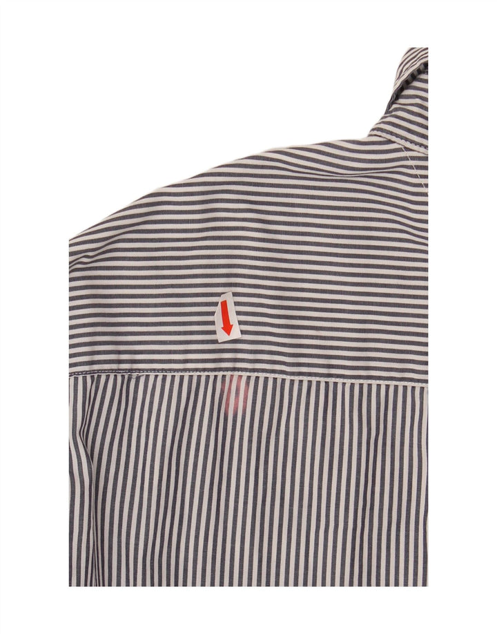 TOMMY HILFIGER Mens Regular Fit Shirt Small Blue Striped Cotton