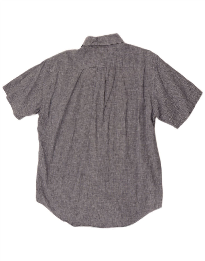 Męska koszula z krótkim rękawem Brooks Brothers w kolorze średnioniebieskim w pepitkę