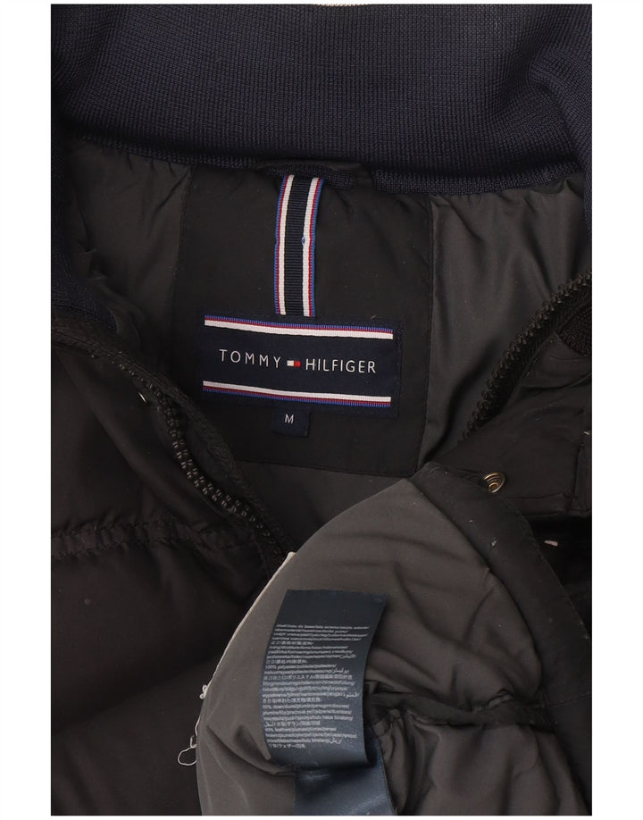 Męska ocieplana kurtka z kapturem Tommy Hilfiger UK 38 Średnioszara bawełna