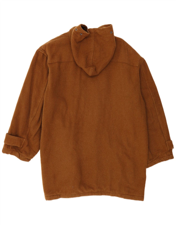 MEXX Męski luźny płaszcz z kapturem i kapturem UK 36 Średni brązowy wełniany