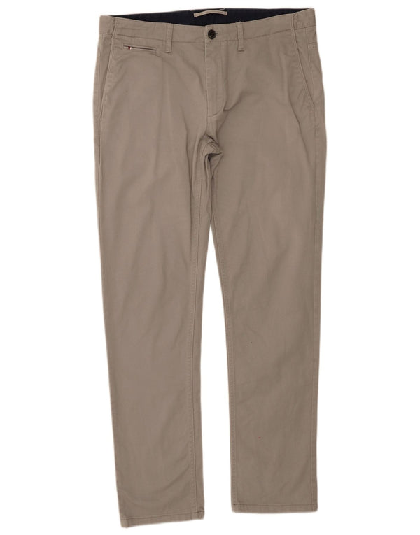 Męskie proste spodnie chino Zara EU 44 Large W34 L31 szare