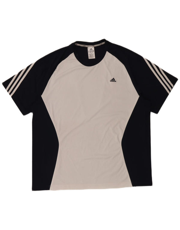 Adidas Męska koszulka Clima 365 Top 2XL Biały poliester z blokami kolorów