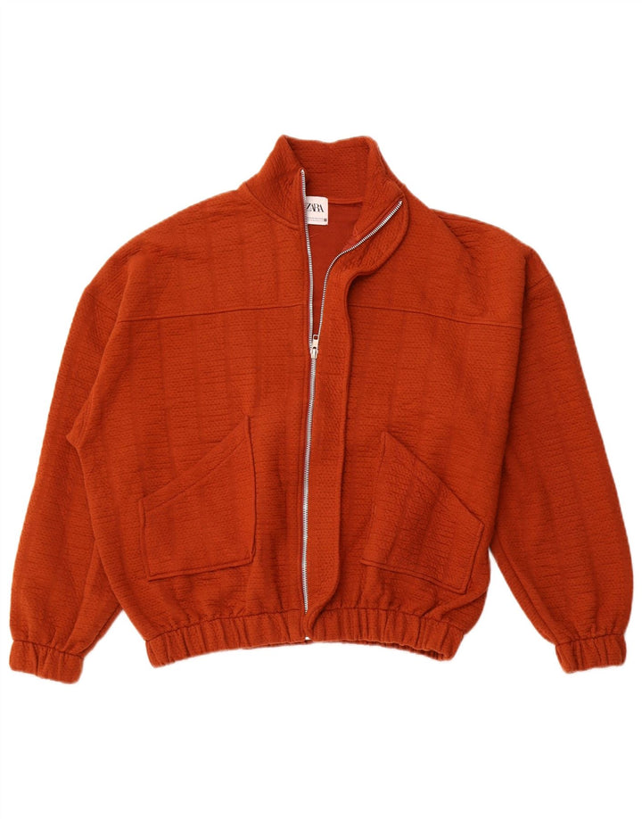 Damska kurtka bomberka oversize ZARA UK 6 XS Bordowy poliester
