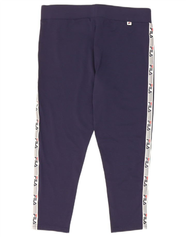 Damskie legginsy Fila Capri Graphic UK 14 w kolorze średniego granatu