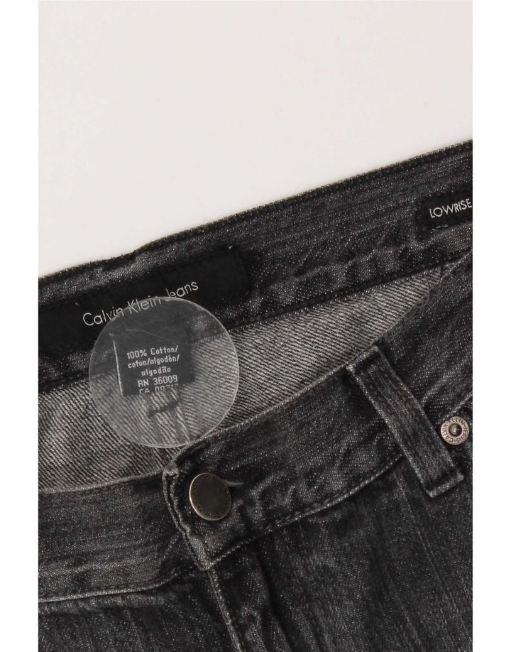 Damskie dżinsy Bootcut Calvin Klein z niską talią W30 L30 Szara bawełna