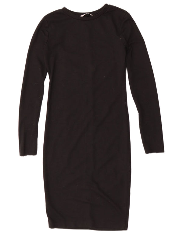 Damska obcisła sukienka z długim rękawem Zara UK 10, mała czarna