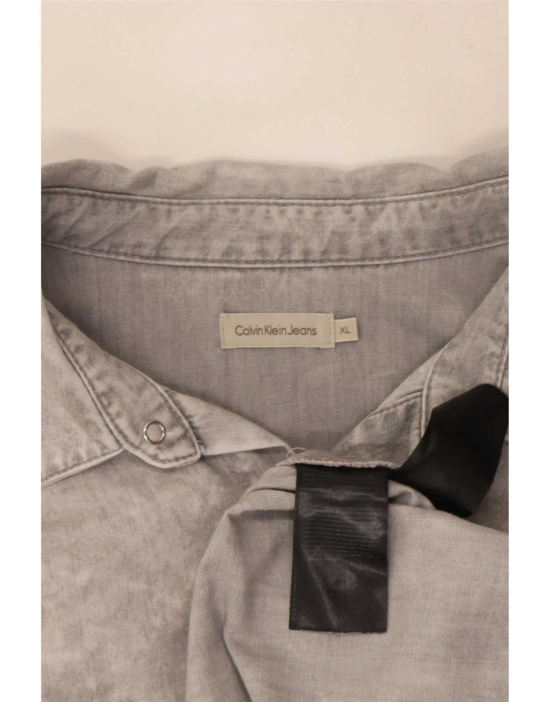 Męska koszula dżinsowa Calvin Klein Jeans XL, szara, bawełniana