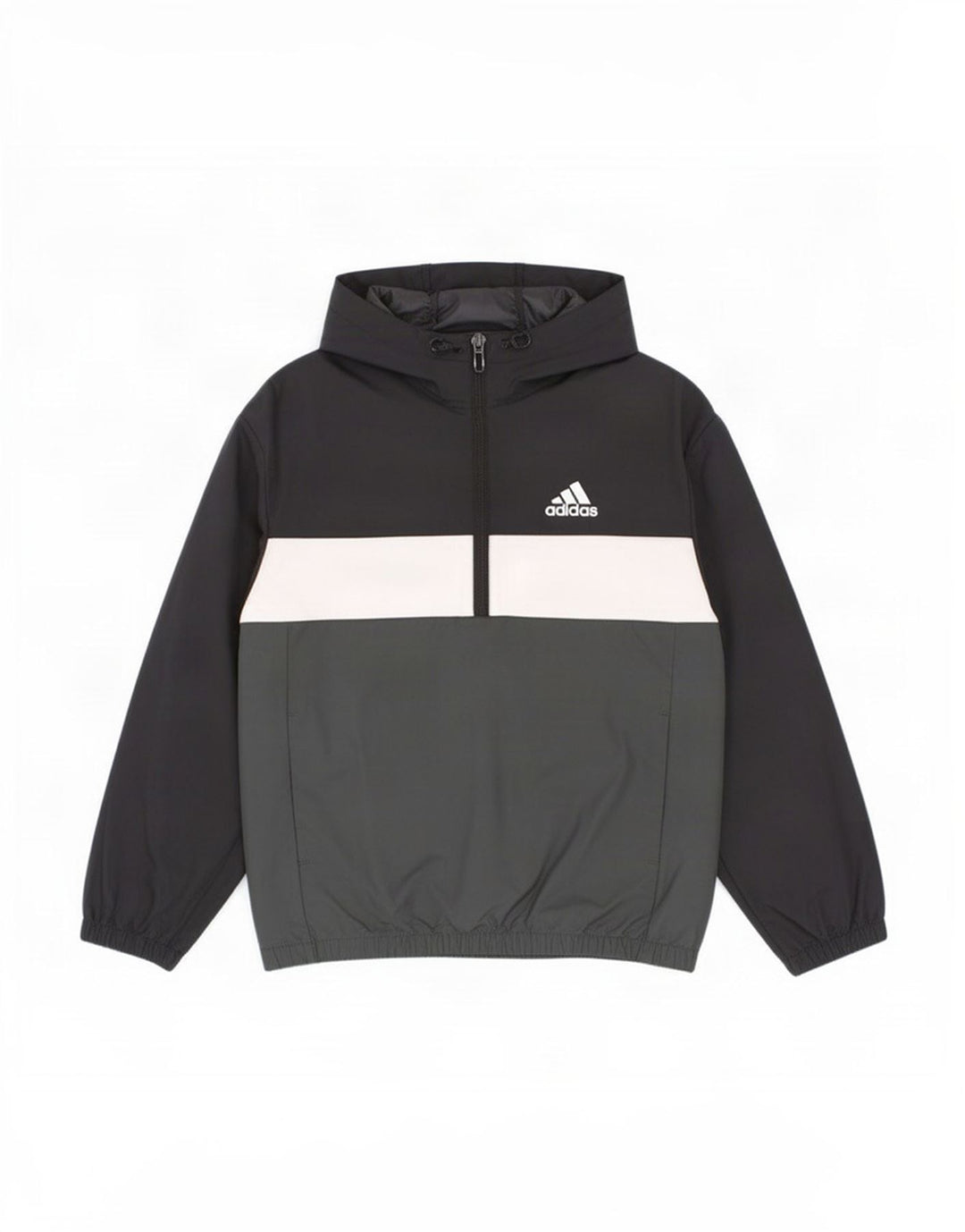 Chłopięca kurtka przeciwdeszczowa Adidas z kapturem i kapturem 7-8 lat w kolorze czarnym