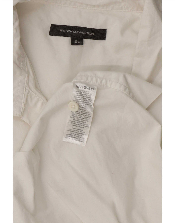 Damska koszula oversize z rękawem 3/4 French Connection UK 18 XL, biała