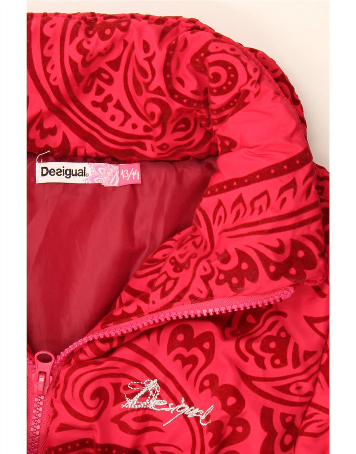 Desigual dziewczęca ocieplana kurtka 13-14 lat czerwona paisley