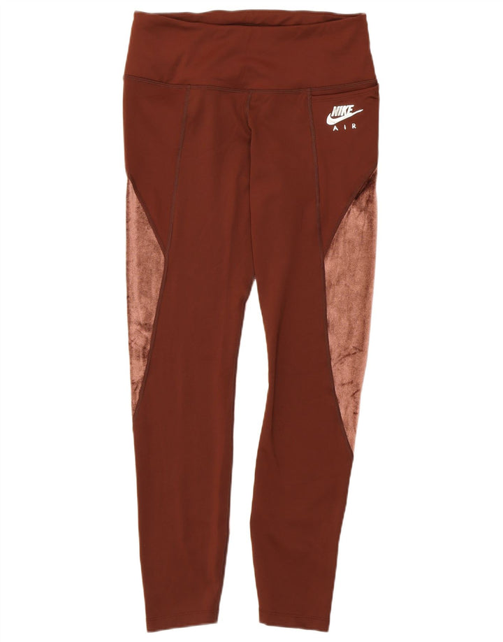 Damskie legginsy Nike Dri Fit UK 12, poliester w kolorze średniego brązu