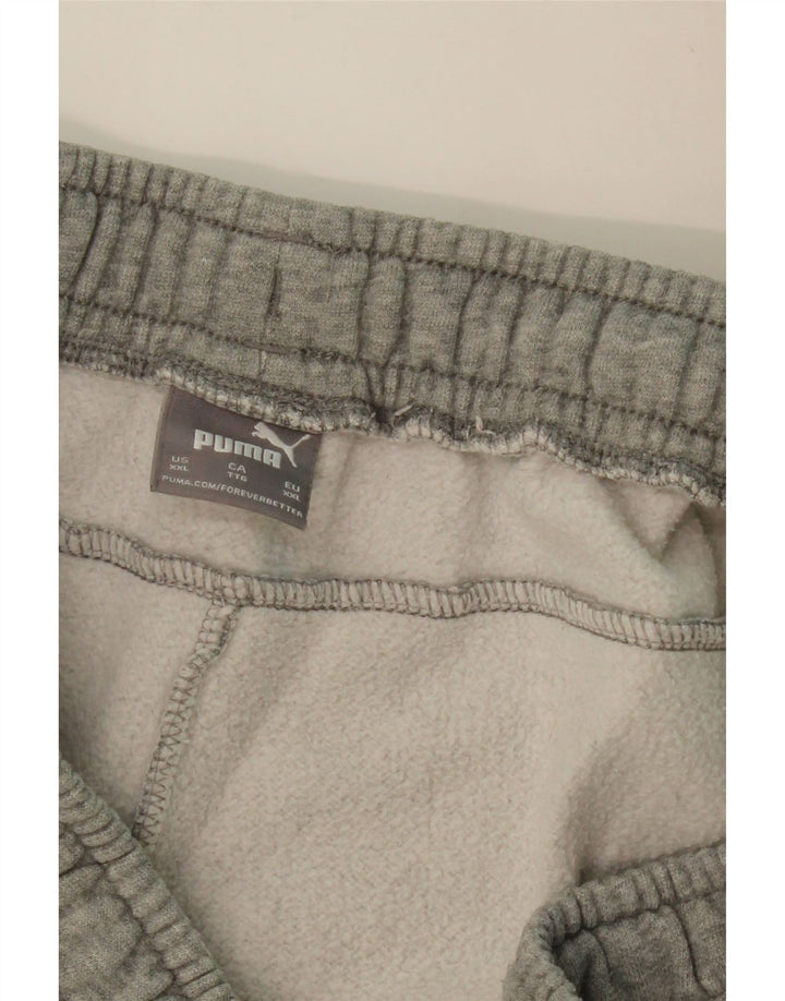 Męskie spodnie dresowe PUMA z grafiką, 2XL, szara bawełna