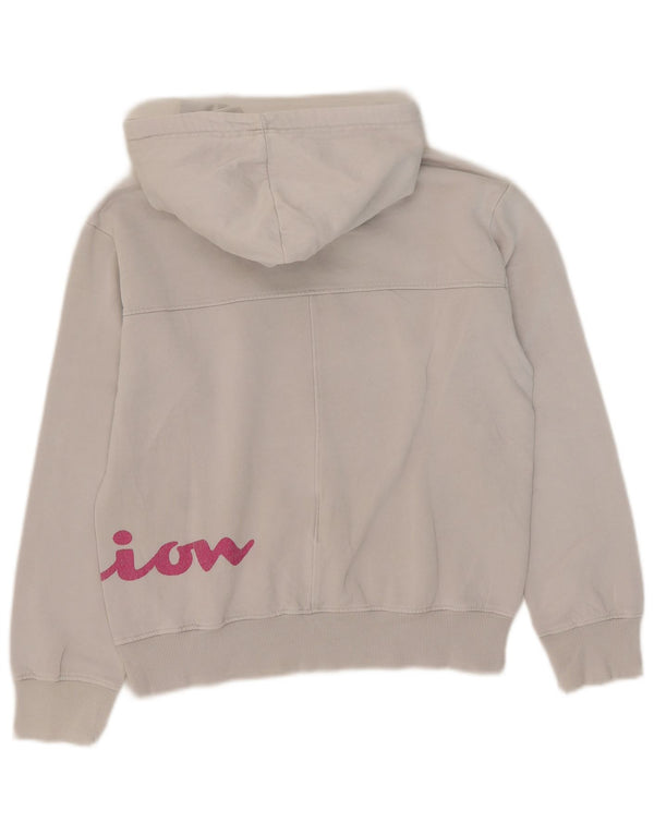 Damska bluza z kapturem Champion Graphic Oversize UK 6 XS Biała bawełna