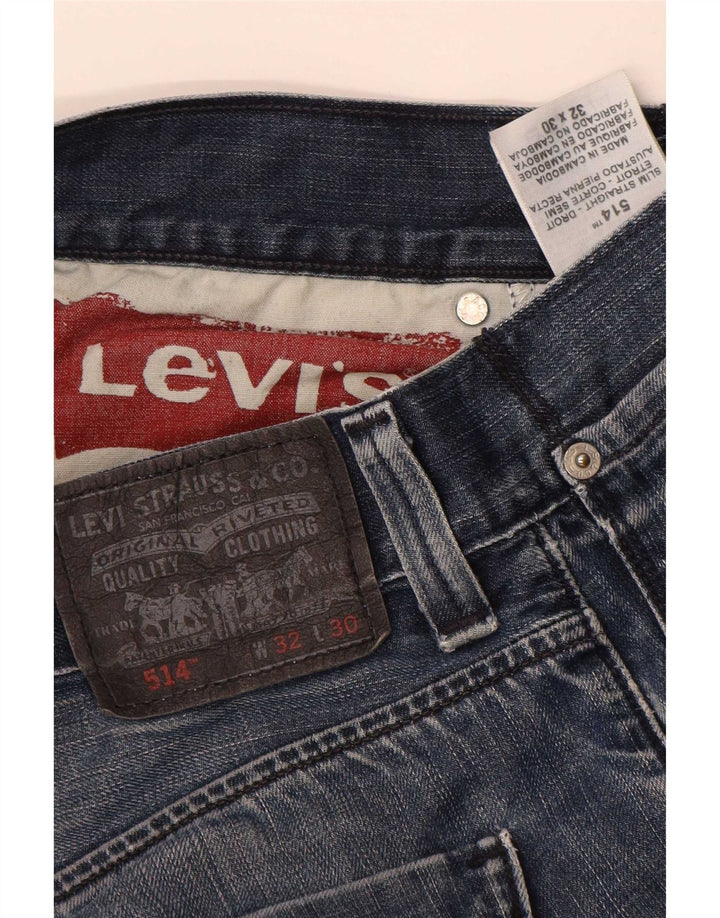 Męskie jeansy Levi's 514 Straight W32 L30 Niebieskie bawełniane