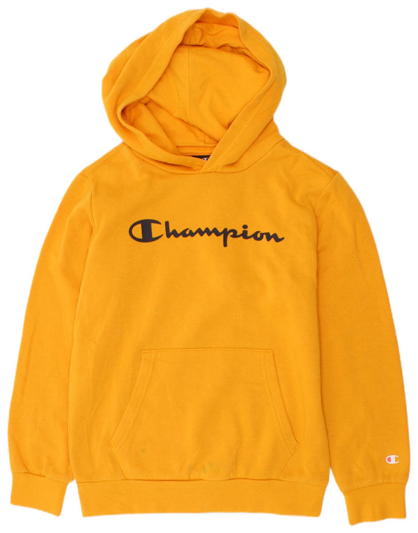 Chłopięcy sweter z kapturem Champion Graphic 9-10 lat, średni żółty
