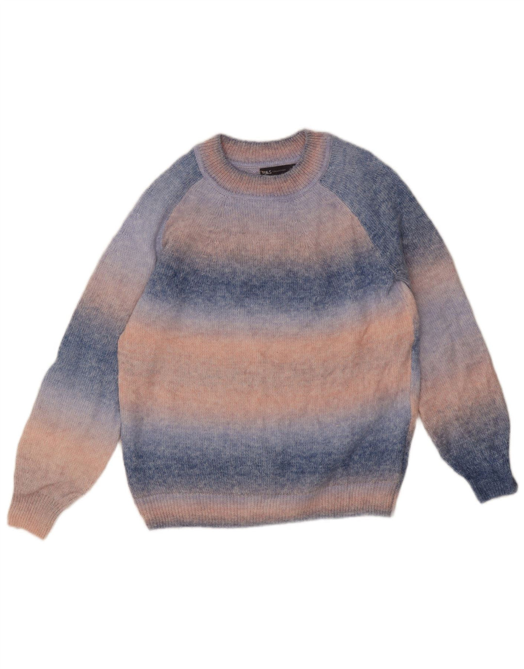 Marks & Spencer Męski sweter z okrągłym dekoltem, mały, niebieski, akrylowy
