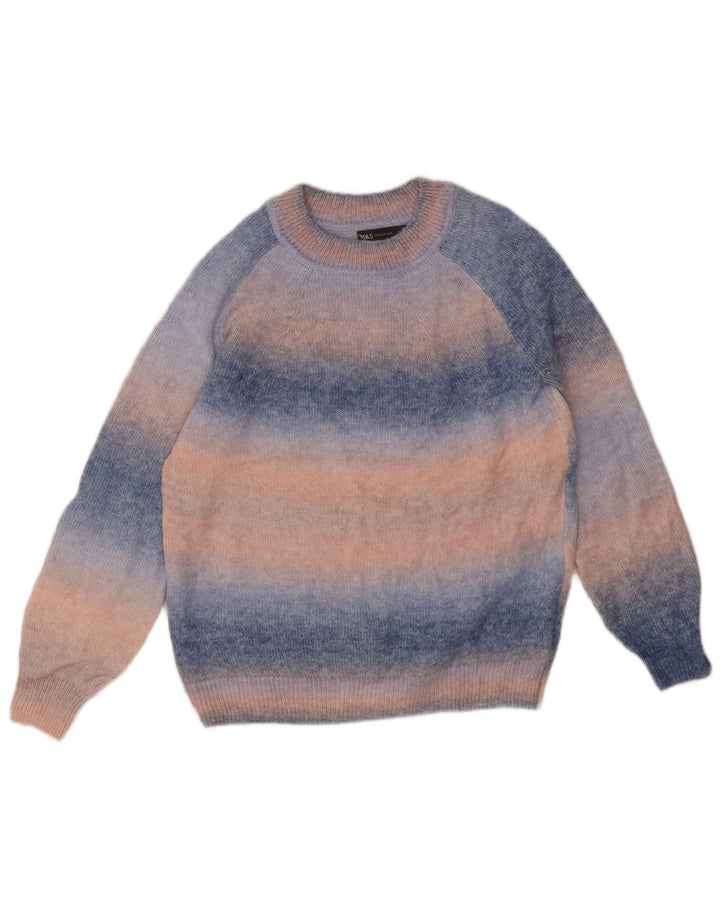 Marks & Spencer Męski sweter z okrągłym dekoltem, mały, niebieski, akrylowy
