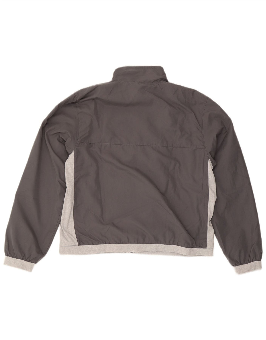 Damska kurtka dresowa Reebok UK 14, duża, szara, z blokami kolorów, poliester