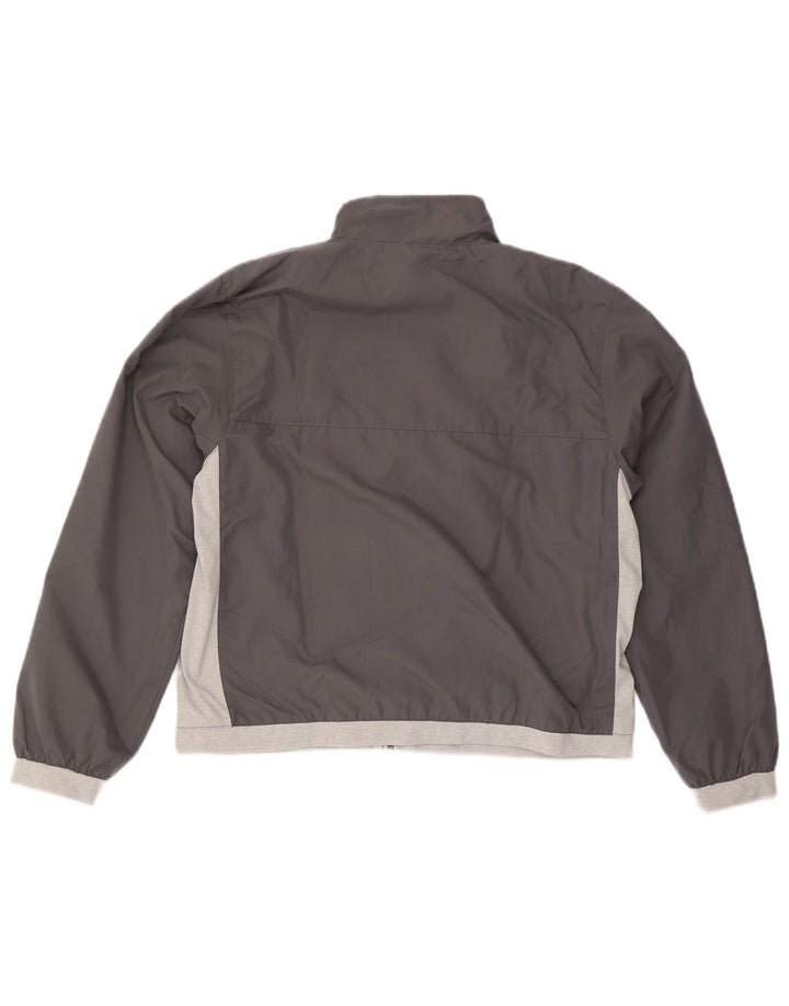 Damska kurtka dresowa Reebok UK 14, duża, szara, z blokami kolorów, poliester