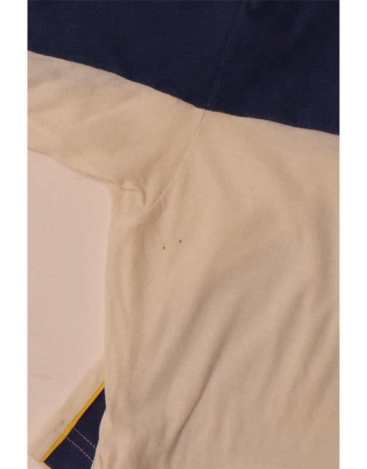 Męska koszulka z grafiką COLMAR Top, bawełniana, średnia, biała, z blokami kolorów