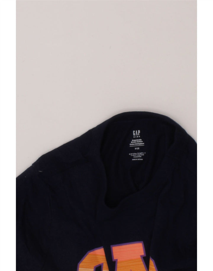 GAP Boys Graphic T-Shirt Top 7-8 Years Medium  Navy Blue Cotton Vintage Gap and Second-Hand Gap from Messina Hembry 