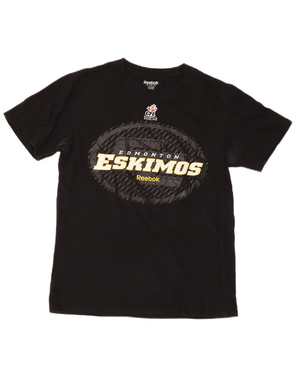 Męska koszulka Reebok Regular Graphic Top, mała, czarna, bawełniana