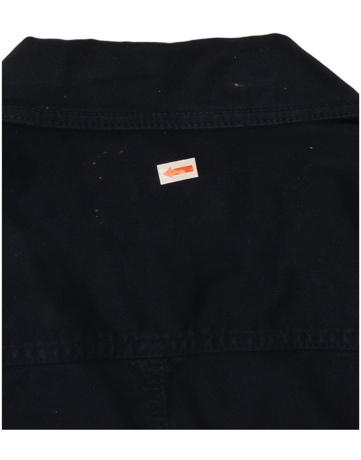 LAURA ASHLEY Damska marynarka zapinana na 2 guziki UK 12, średni granatowy, bawełniany