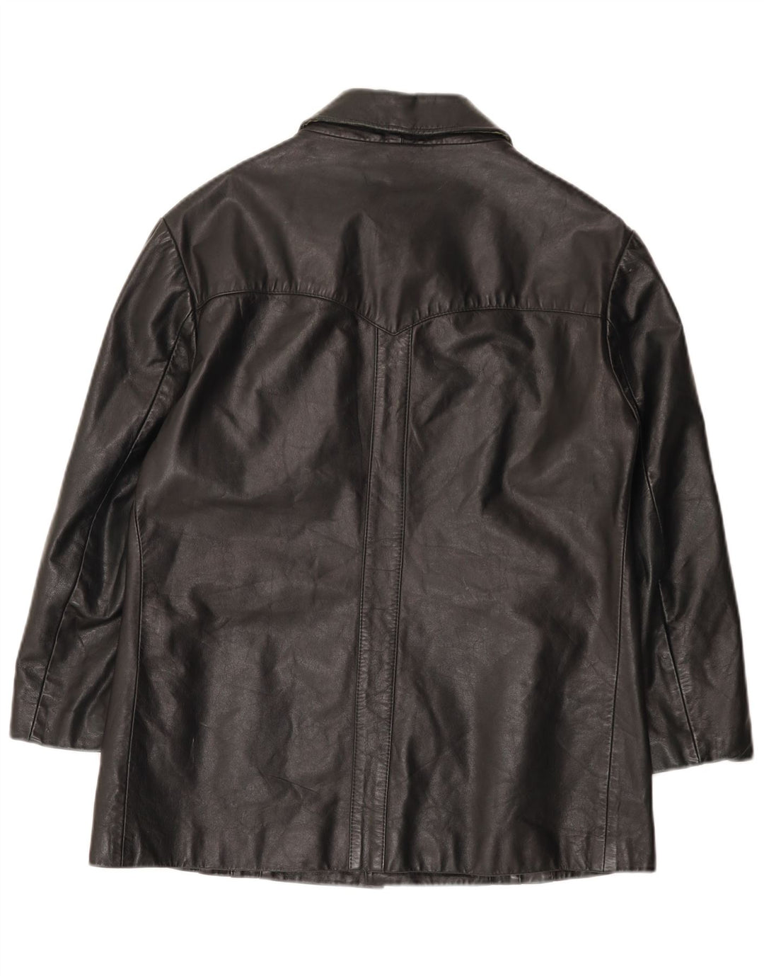 Męska skórzana kurtka Henry Morell z rękawem 3/4 IT 52 XL, czarna skóra