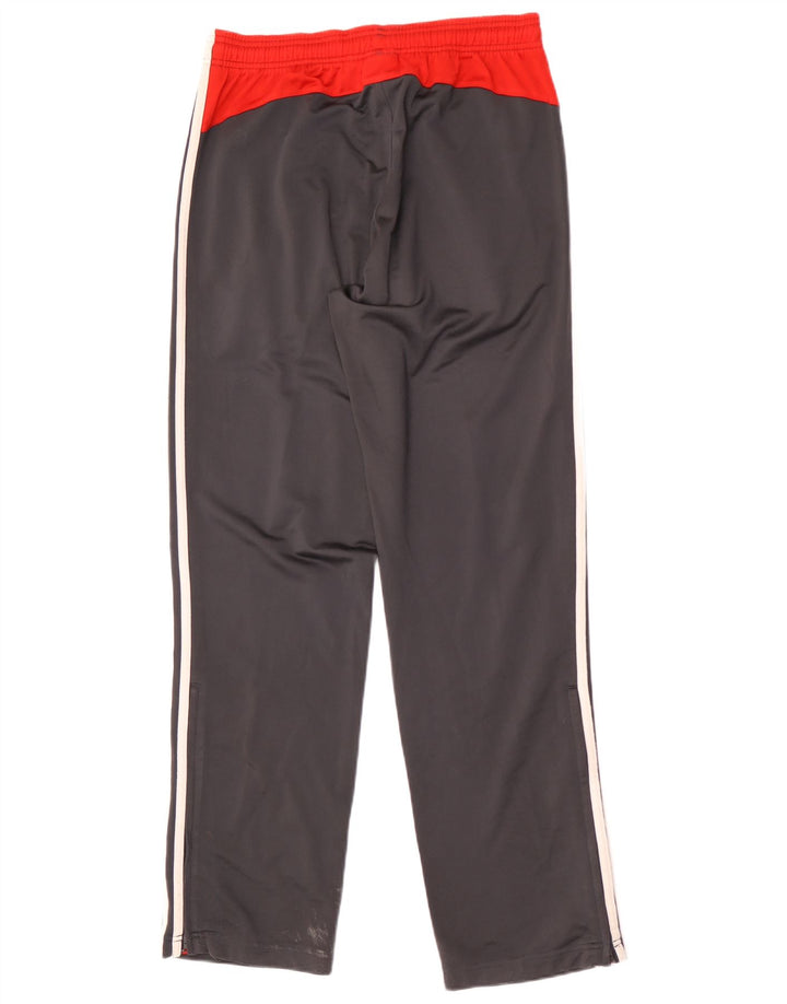 Adidas Męski pełny dres UK 36/38 Mały szary poliester z blokami kolorów